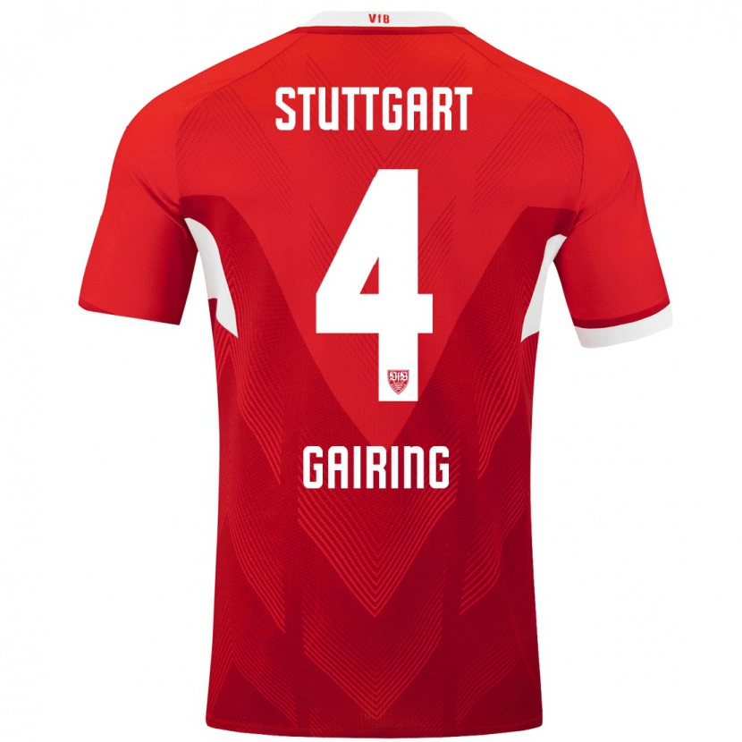 Danxen Mujer Camiseta Nadine Gairing #4 Rojo Blanco 2ª Equipación 2024/25 La Camisa México