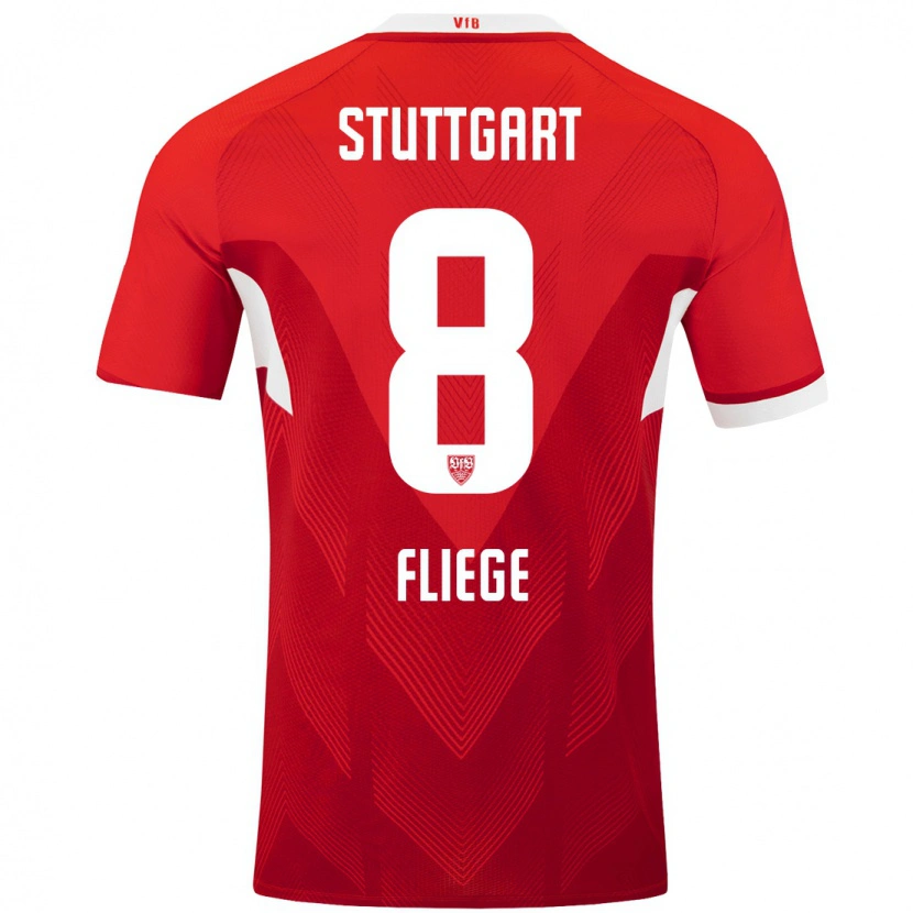 Danxen Mujer Camiseta Anna Fliege #8 Rojo Blanco 2ª Equipación 2024/25 La Camisa México