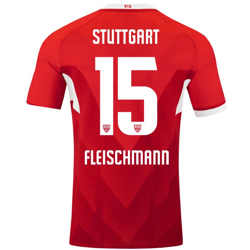 Danxen Mujer Camiseta Svea Fleischmann #15 Rojo Blanco 2ª Equipación 2024/25 La Camisa México