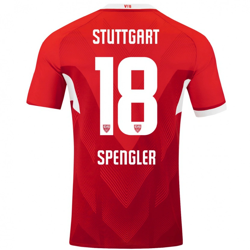 Danxen Mujer Camiseta Jana Spengler #18 Rojo Blanco 2ª Equipación 2024/25 La Camisa México