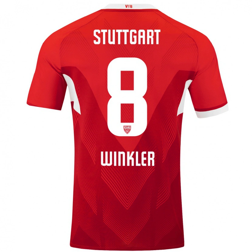 Danxen Mujer Camiseta Nathan Winkler #8 Rojo Blanco 2ª Equipación 2024/25 La Camisa México