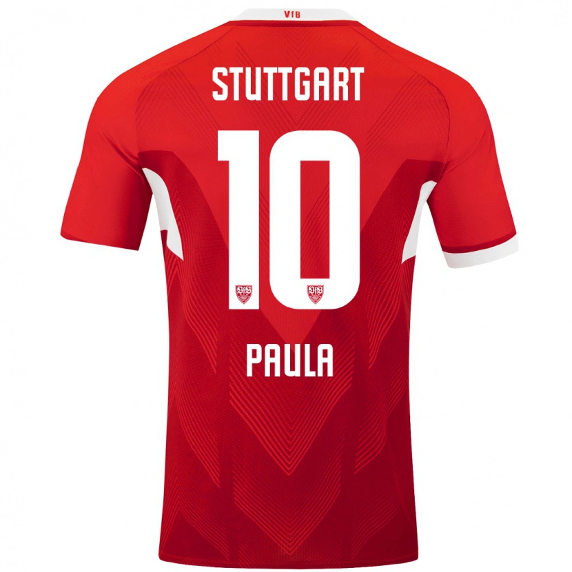 Danxen Mujer Camiseta Raul Paula #10 Rojo Blanco 2ª Equipación 2024/25 La Camisa México