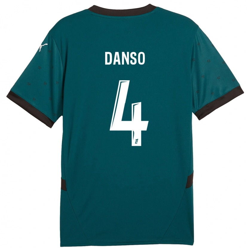 Danxen Mujer Camiseta Kevin Danso #4 Verde Oscuro 2ª Equipación 2024/25 La Camisa México