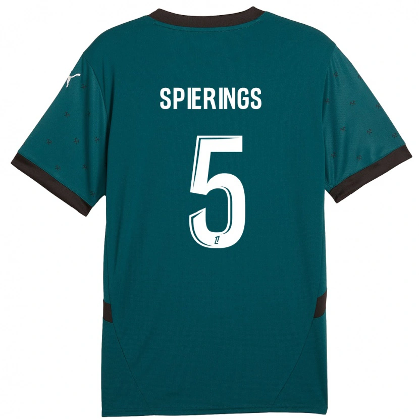 Danxen Mujer Camiseta Stijn Spierings #5 Verde Oscuro 2ª Equipación 2024/25 La Camisa México