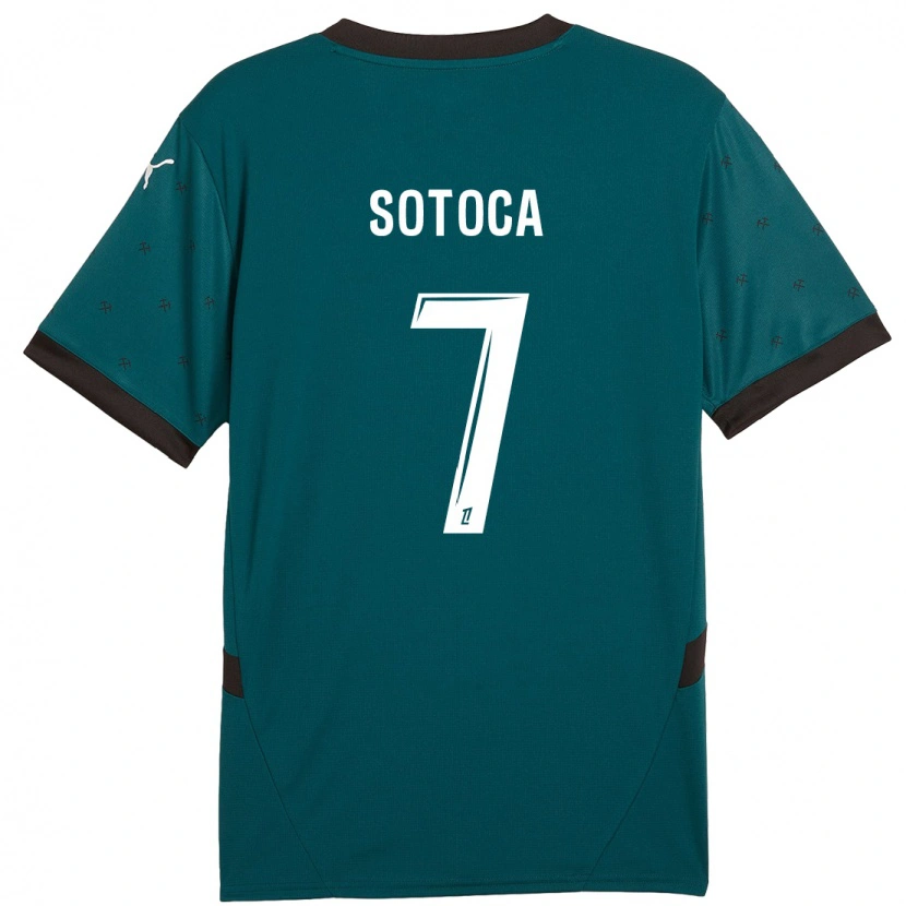 Danxen Mujer Camiseta Florian Sotoca #7 Verde Oscuro 2ª Equipación 2024/25 La Camisa México