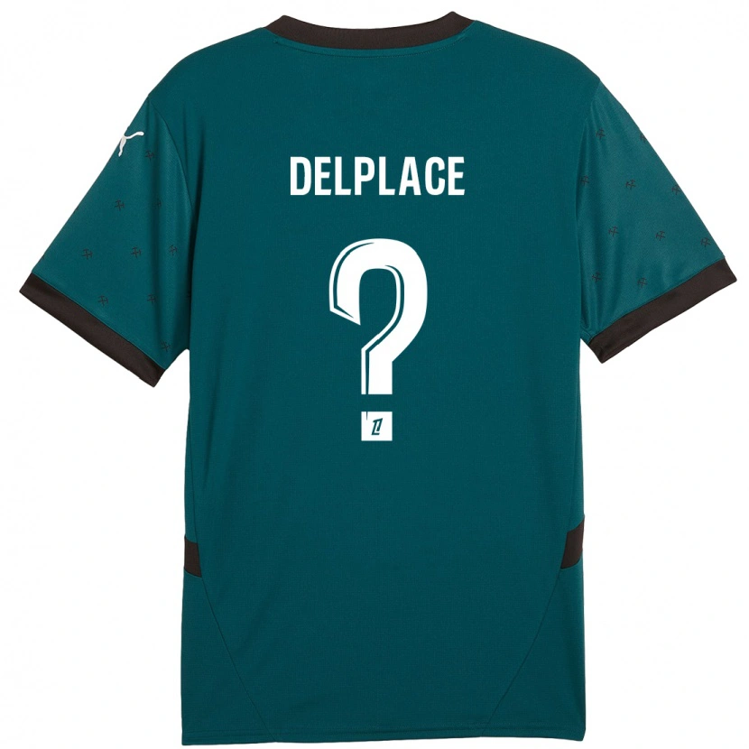 Danxen Mujer Camiseta Adam Delplace #0 Verde Oscuro 2ª Equipación 2024/25 La Camisa México
