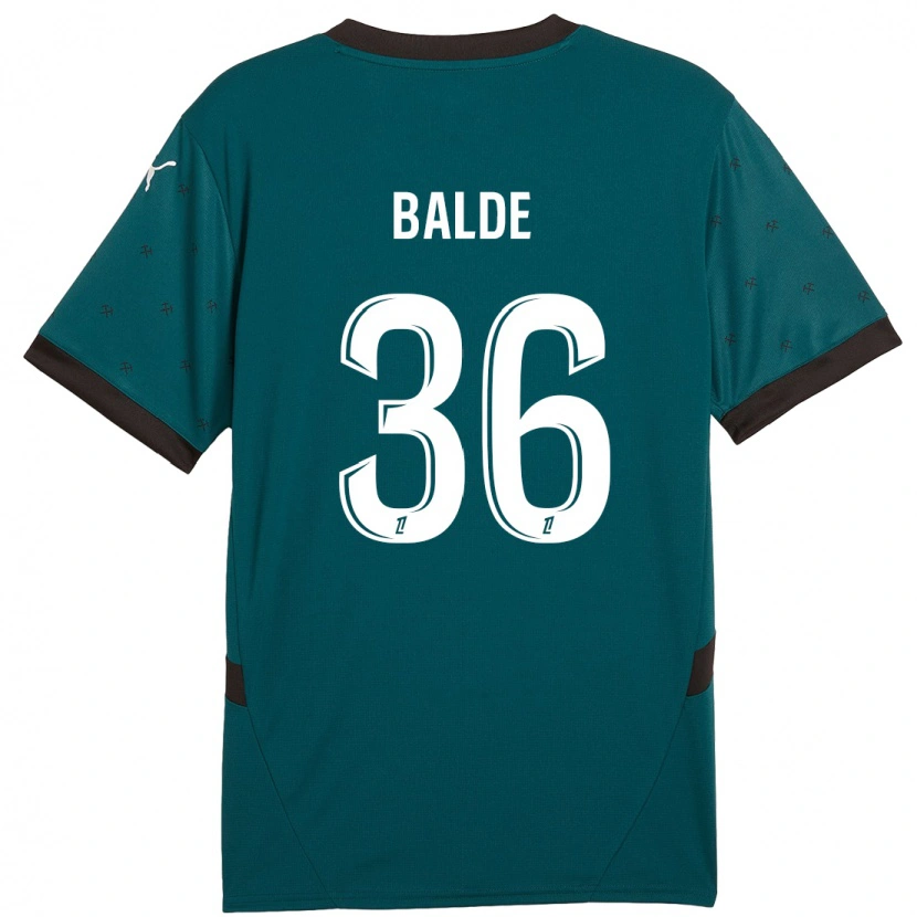 Danxen Mujer Camiseta Ibrahima Baldé #36 Verde Oscuro 2ª Equipación 2024/25 La Camisa México