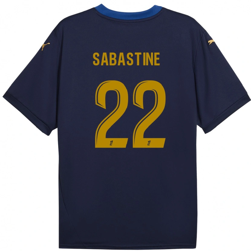 Danxen Mujer Camiseta Flourish Sabastine #22 Azul Marino Dorado 2ª Equipación 2024/25 La Camisa México