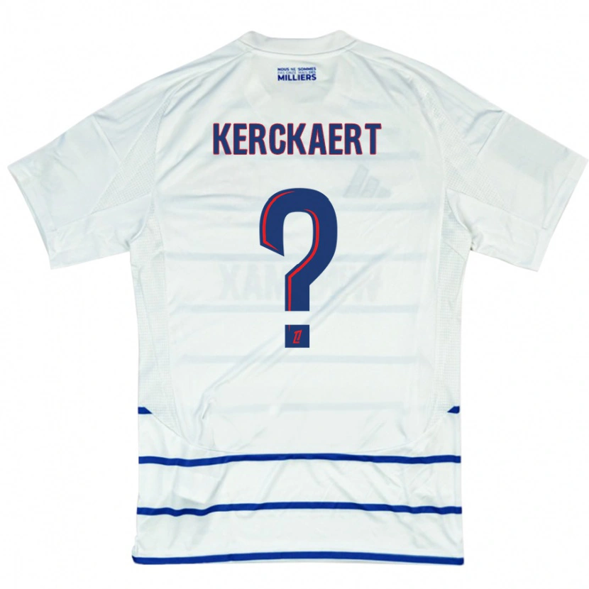 Danxen Mujer Camiseta Gabriel Kerckaert #0 Blanco Azul 2ª Equipación 2024/25 La Camisa México