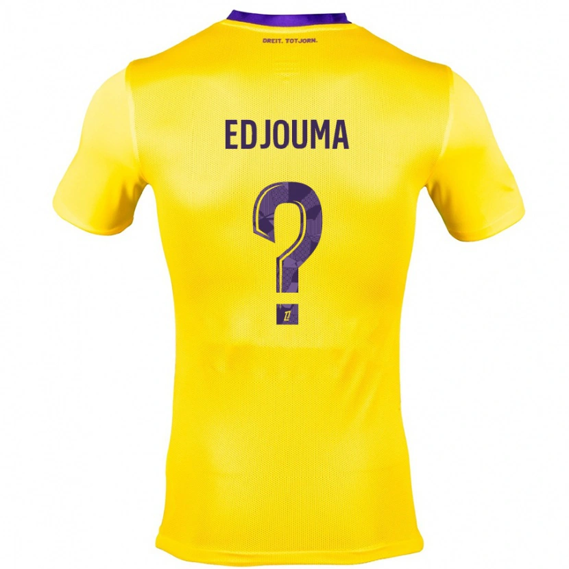 Danxen Mujer Camiseta Noah Edjouma #0 Amarillo Morado 2ª Equipación 2024/25 La Camisa México