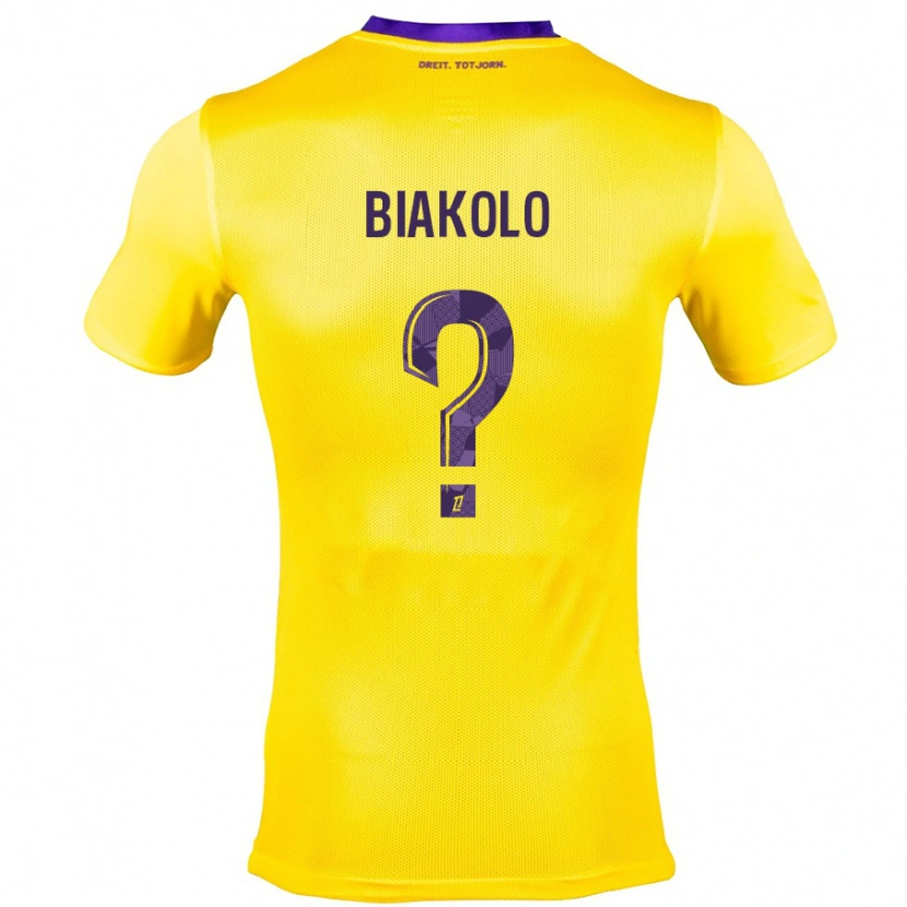 Danxen Mujer Camiseta Tony Biakolo #0 Amarillo Morado 2ª Equipación 2024/25 La Camisa México