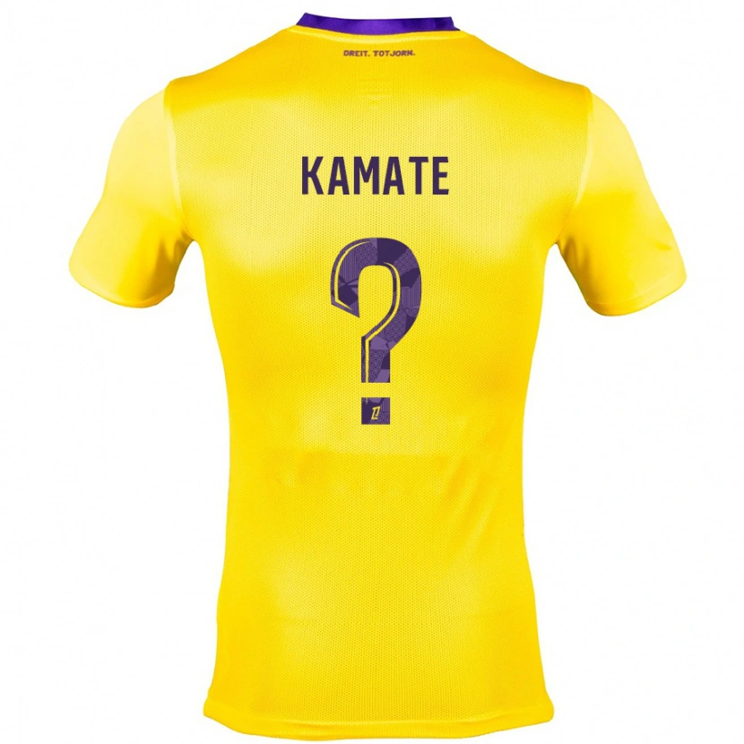 Danxen Mujer Camiseta Ali Kamate #0 Amarillo Morado 2ª Equipación 2024/25 La Camisa México