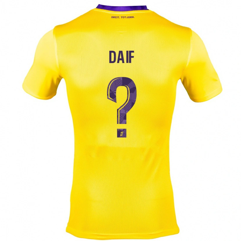 Danxen Mujer Camiseta Mouhamed Daif #0 Amarillo Morado 2ª Equipación 2024/25 La Camisa México
