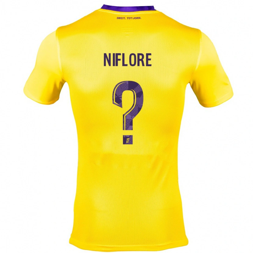 Danxen Mujer Camiseta Mathys Niflore #0 Amarillo Morado 2ª Equipación 2024/25 La Camisa México