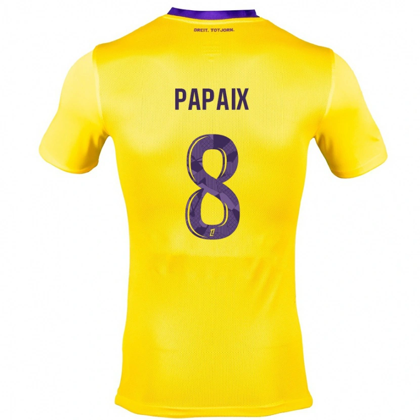 Danxen Mujer Camiseta Pauline Papaix #8 Amarillo Morado 2ª Equipación 2024/25 La Camisa México
