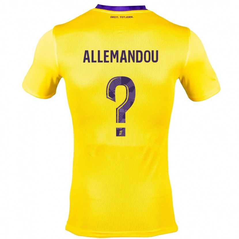 Danxen Mujer Camiseta Teddy Allemandou #0 Amarillo Morado 2ª Equipación 2024/25 La Camisa México