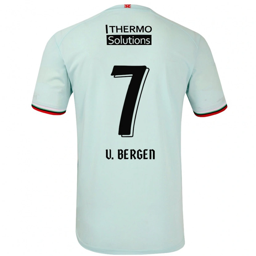 Danxen Mujer Camiseta Mitchell Van Bergen #7 Verde Claro 2ª Equipación 2024/25 La Camisa México