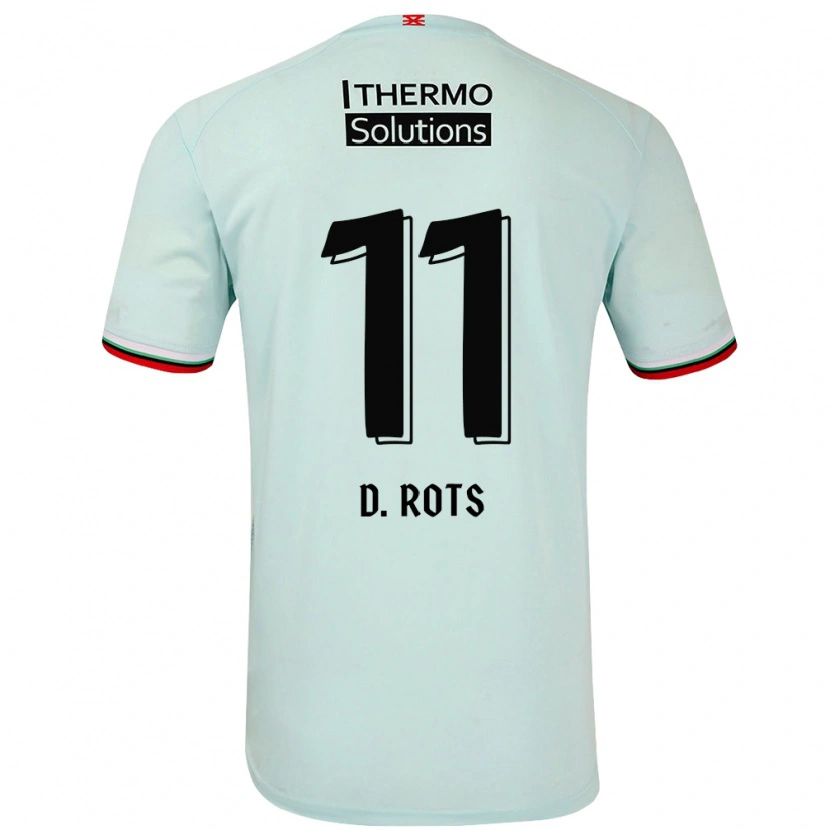 Danxen Mujer Camiseta Daan Rots #11 Verde Claro 2ª Equipación 2024/25 La Camisa México