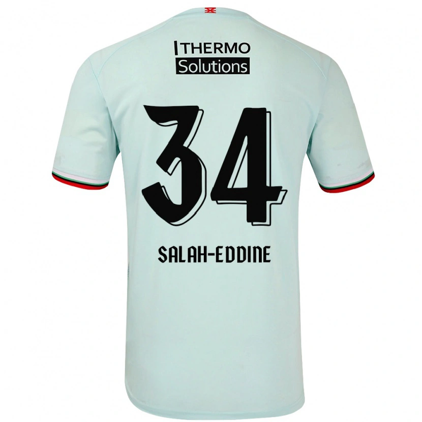 Danxen Mujer Camiseta Anass Salah-Eddine #34 Verde Claro 2ª Equipación 2024/25 La Camisa México