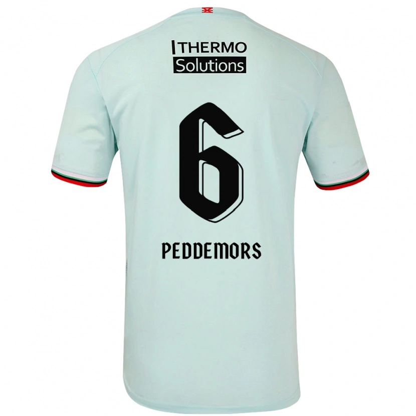 Danxen Mujer Camiseta Ella Peddemors #6 Verde Claro 2ª Equipación 2024/25 La Camisa México