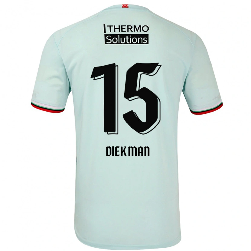 Danxen Mujer Camiseta Jill Diekman #15 Verde Claro 2ª Equipación 2024/25 La Camisa México