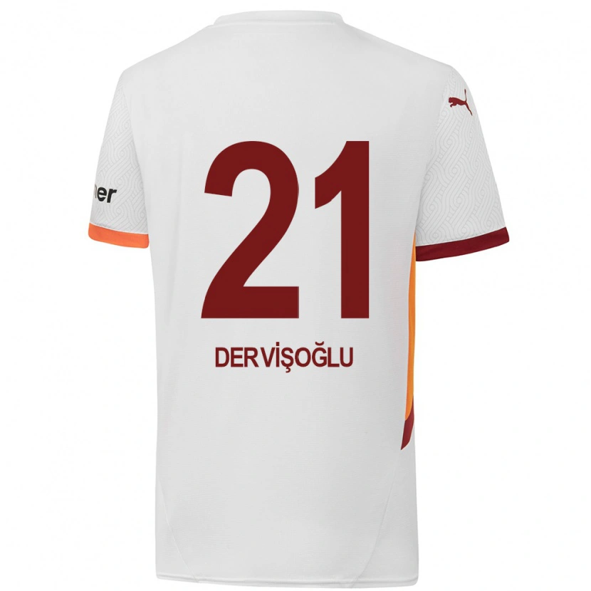 Danxen Mujer Camiseta Halil Dervişoğlu #21 Blanco Amarillo Rojo 2ª Equipación 2024/25 La Camisa México