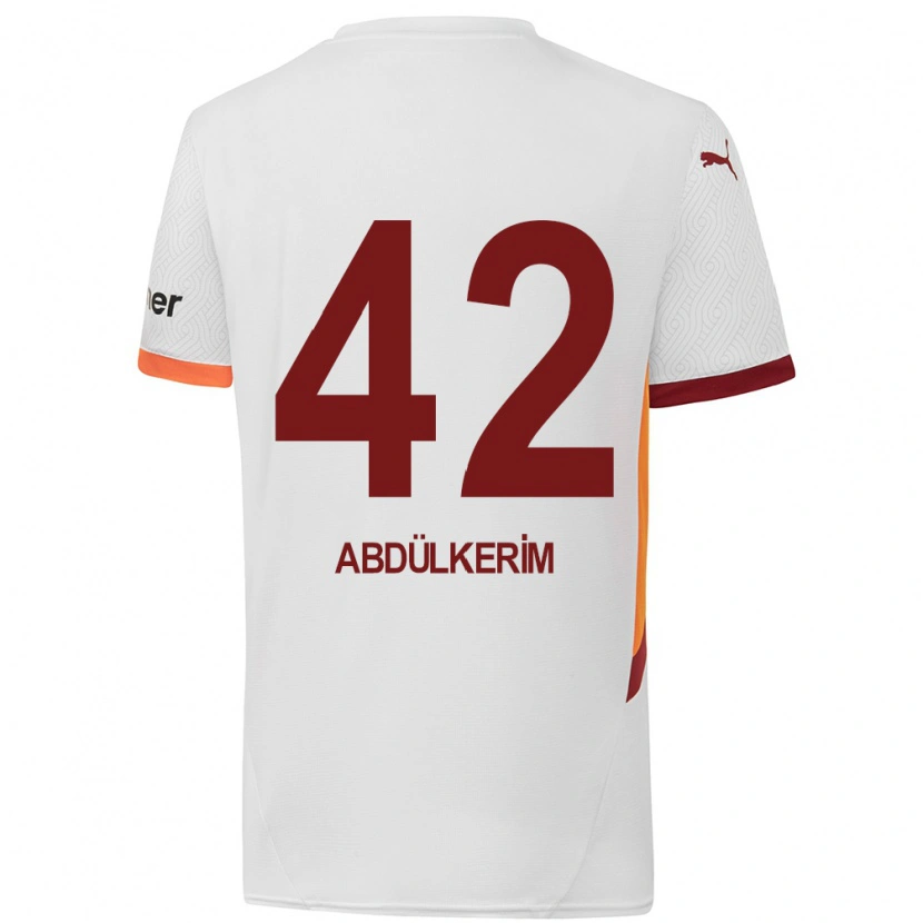 Danxen Mujer Camiseta Abdülkerim Bardakcı #42 Blanco Amarillo Rojo 2ª Equipación 2024/25 La Camisa México