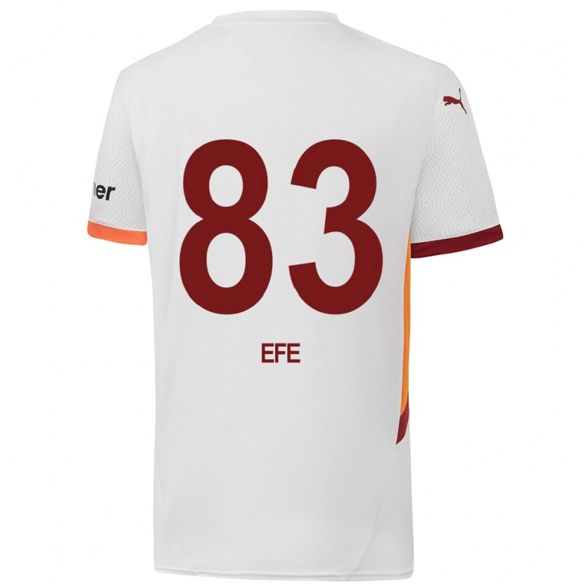 Danxen Mujer Camiseta Efe Akman #83 Blanco Amarillo Rojo 2ª Equipación 2024/25 La Camisa México