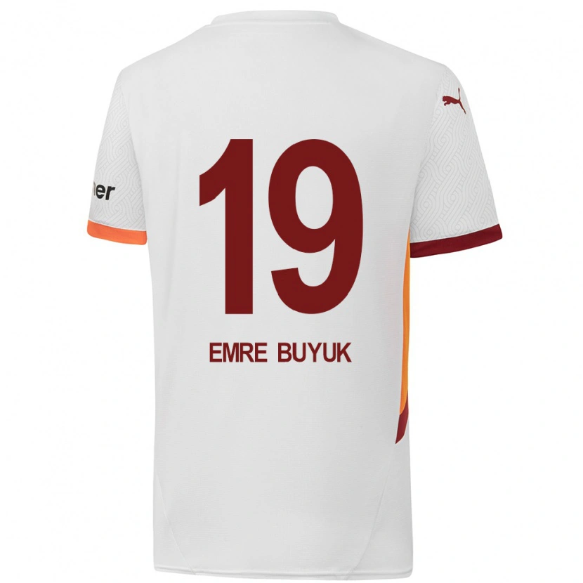 Danxen Mujer Camiseta Enes Emre Büyük #19 Blanco Amarillo Rojo 2ª Equipación 2024/25 La Camisa México