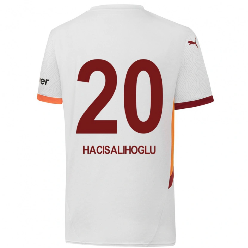 Danxen Mujer Camiseta Arda Hacısalihoğlu #20 Blanco Amarillo Rojo 2ª Equipación 2024/25 La Camisa México