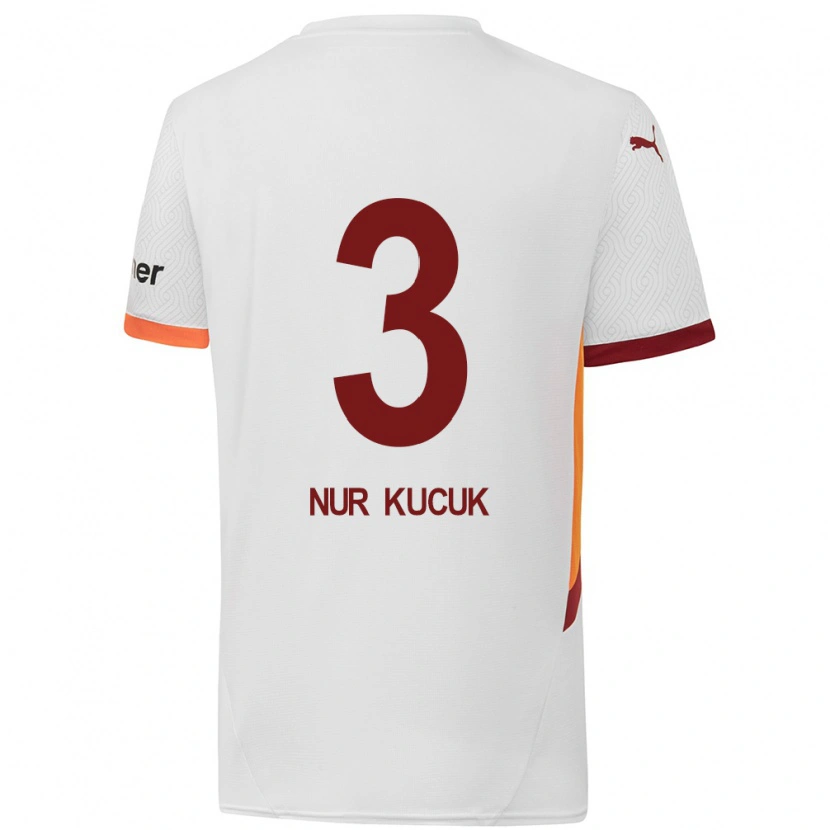 Danxen Mujer Camiseta Rabia Nur Küçük #3 Blanco Amarillo Rojo 2ª Equipación 2024/25 La Camisa México