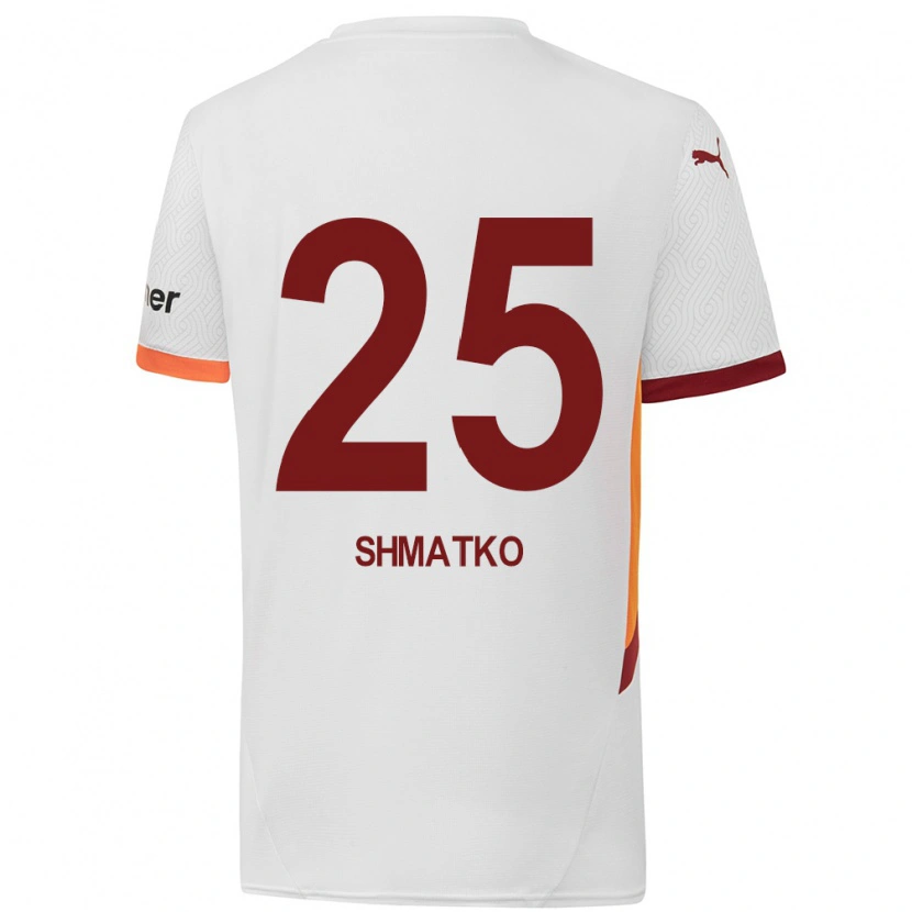 Danxen Mujer Camiseta Lyubov Shmatko #25 Blanco Amarillo Rojo 2ª Equipación 2024/25 La Camisa México