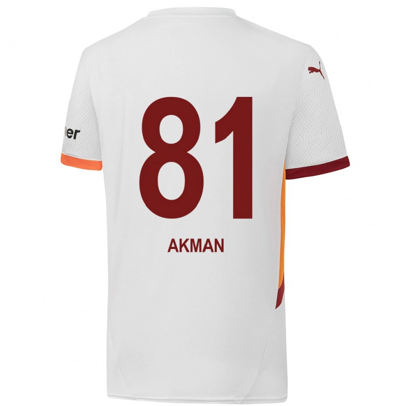 Danxen Mujer Camiseta Hamza Akman #81 Blanco Amarillo Rojo 2ª Equipación 2024/25 La Camisa México