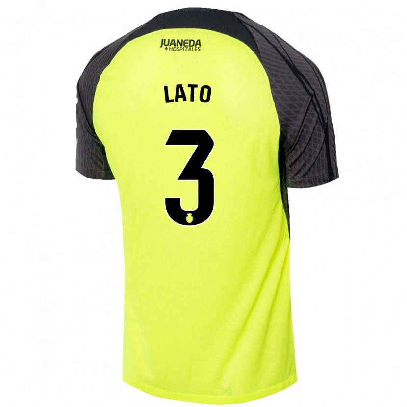 Danxen Mujer Camiseta Toni Lato #3 Verde Fluorescente Negro 2ª Equipación 2024/25 La Camisa México
