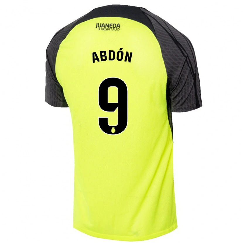 Danxen Mujer Camiseta Abdón Prats #9 Verde Fluorescente Negro 2ª Equipación 2024/25 La Camisa México