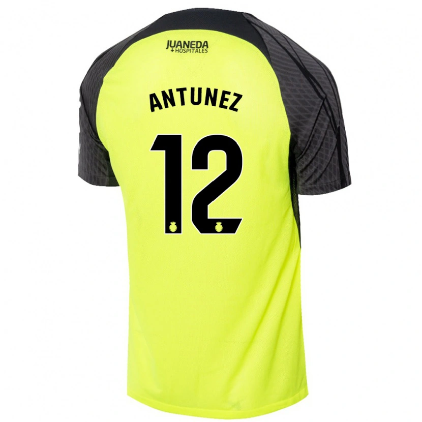 Danxen Mujer Camiseta Yahir Antúnez #12 Verde Fluorescente Negro 2ª Equipación 2024/25 La Camisa México