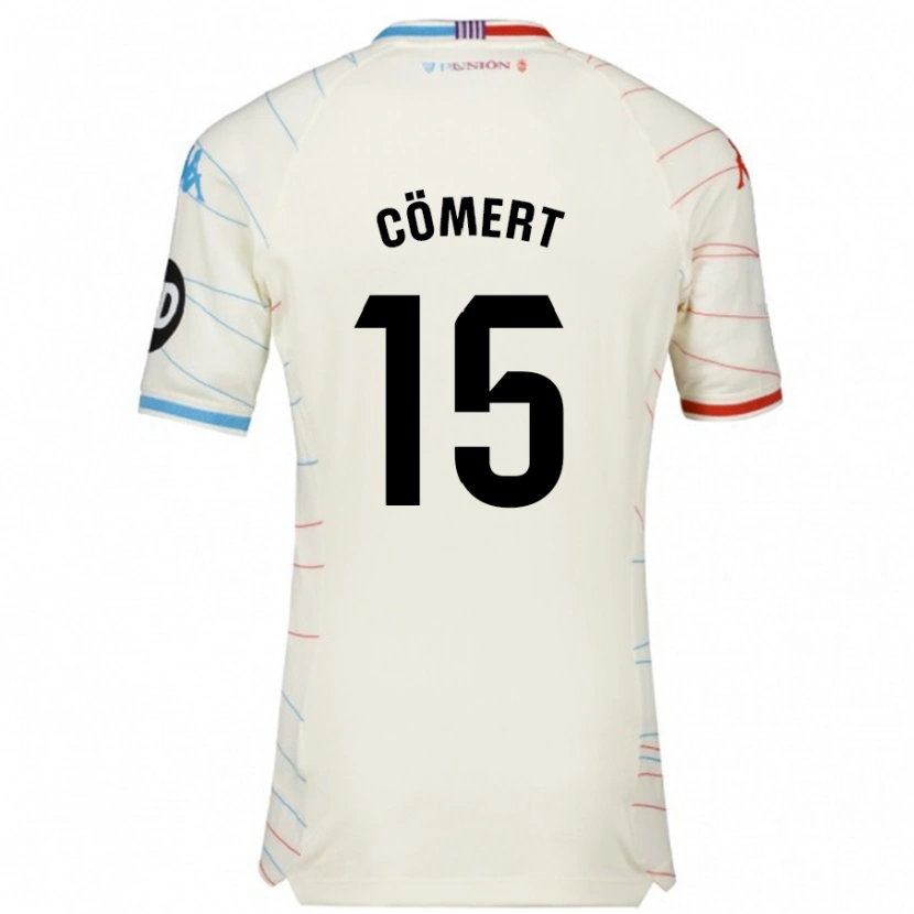 Danxen Mujer Camiseta Eray Cömert #15 Blanco Rojo Azul 2ª Equipación 2024/25 La Camisa México