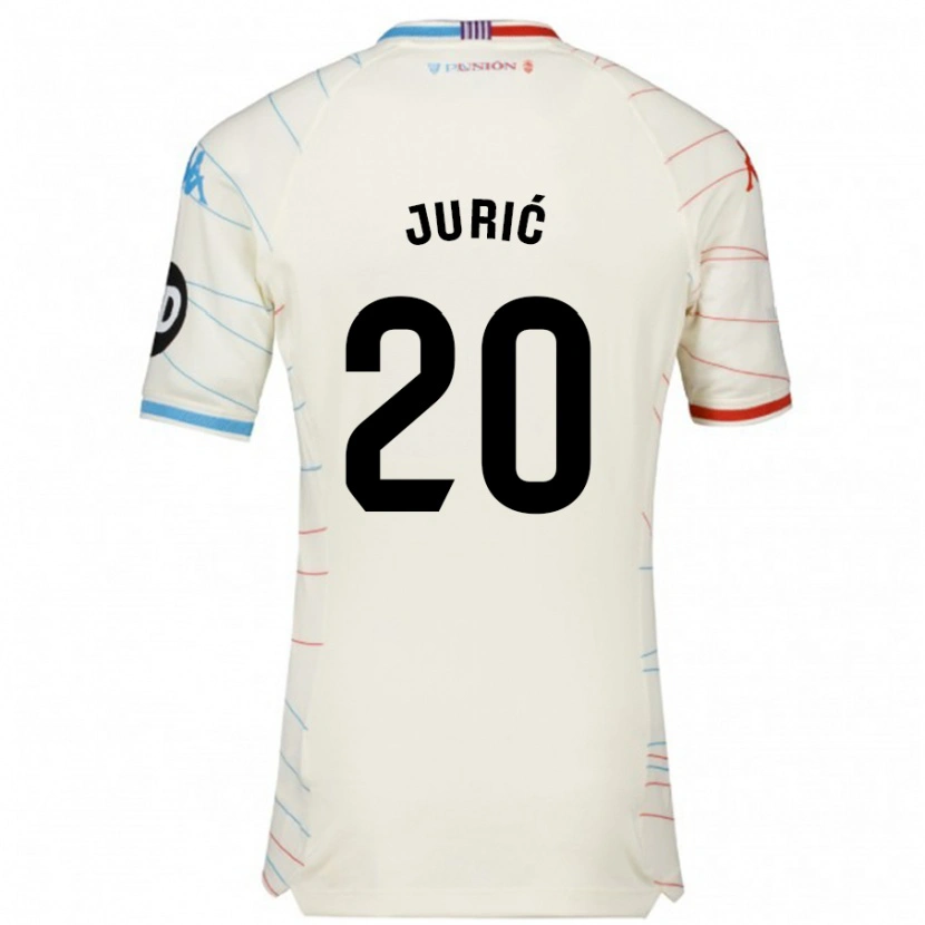 Danxen Mujer Camiseta Stanko Juric #20 Blanco Rojo Azul 2ª Equipación 2024/25 La Camisa México