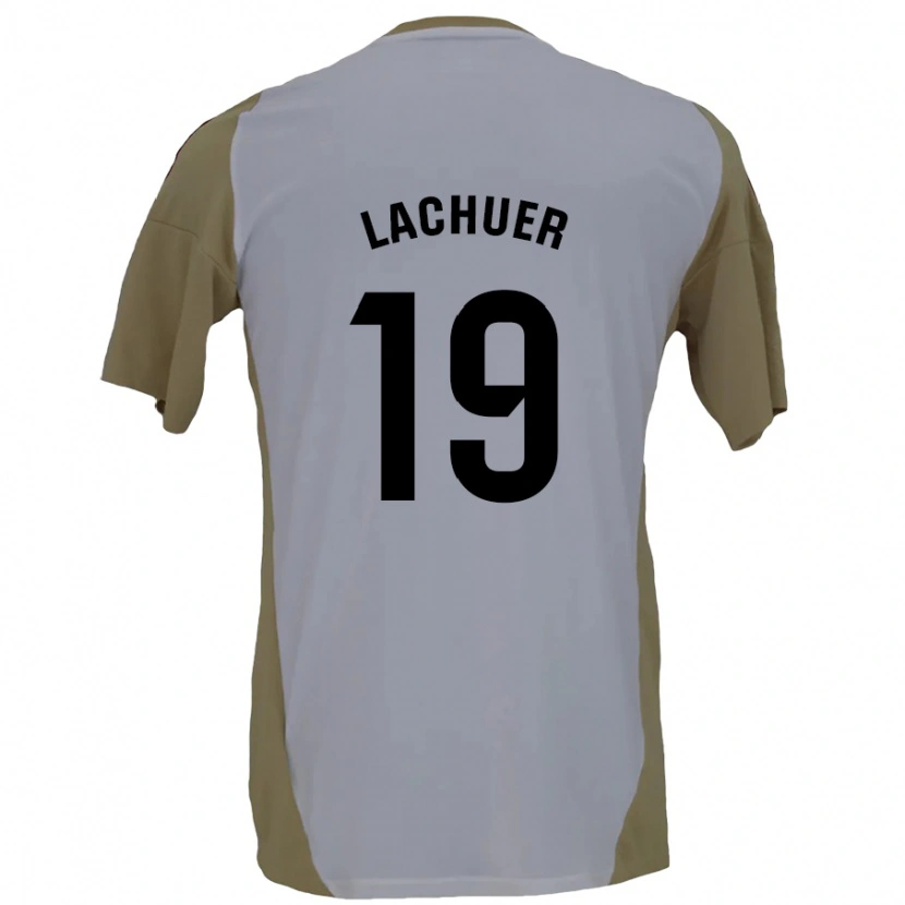 Danxen Mujer Camiseta Mathis Lachuer #19 Marrón Blanco 2ª Equipación 2024/25 La Camisa México