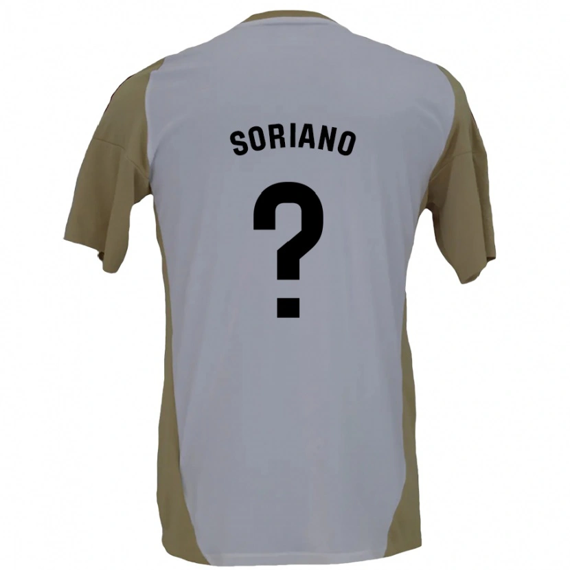 Danxen Mujer Camiseta Adrián Soriano #0 Marrón Blanco 2ª Equipación 2024/25 La Camisa México