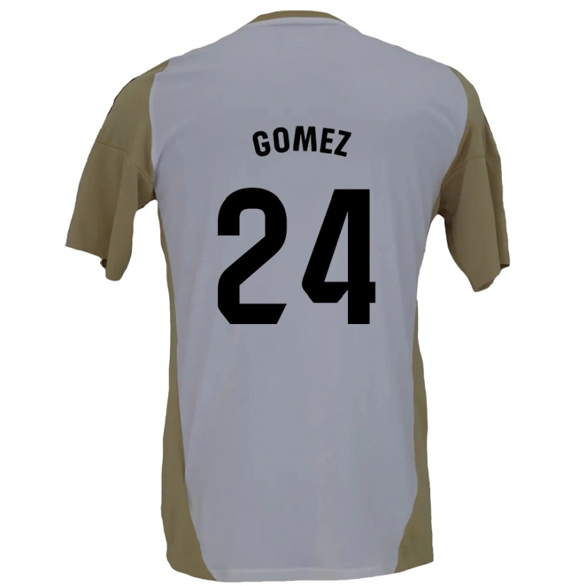 Danxen Mujer Camiseta Jonathan Gómez #24 Marrón Blanco 2ª Equipación 2024/25 La Camisa México