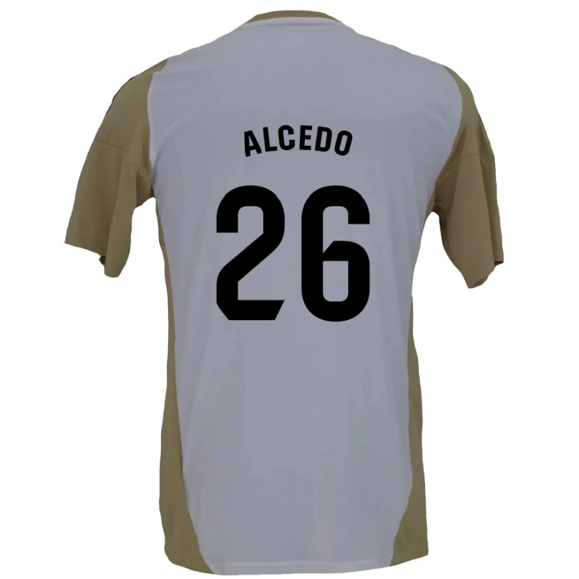 Danxen Mujer Camiseta Juan María Alcedo #26 Marrón Blanco 2ª Equipación 2024/25 La Camisa México