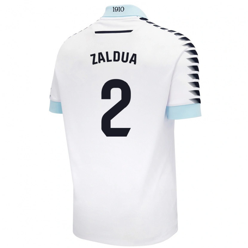Danxen Mujer Camiseta Joseba Zaldua #2 Blanco Azul 2ª Equipación 2024/25 La Camisa México