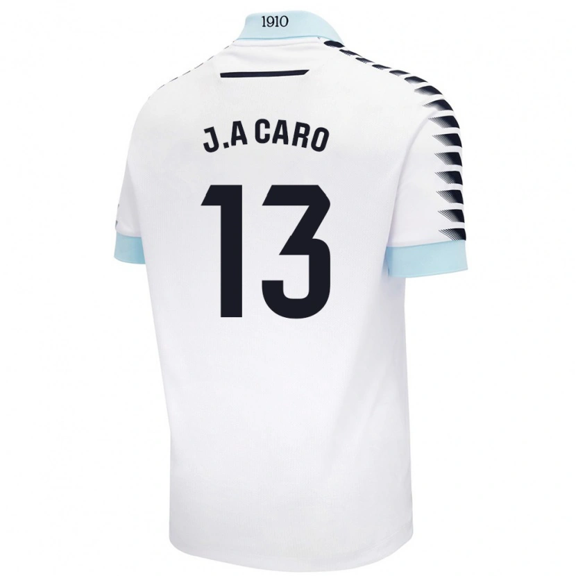 Danxen Mujer Camiseta José Antonio Caro #13 Blanco Azul 2ª Equipación 2024/25 La Camisa México