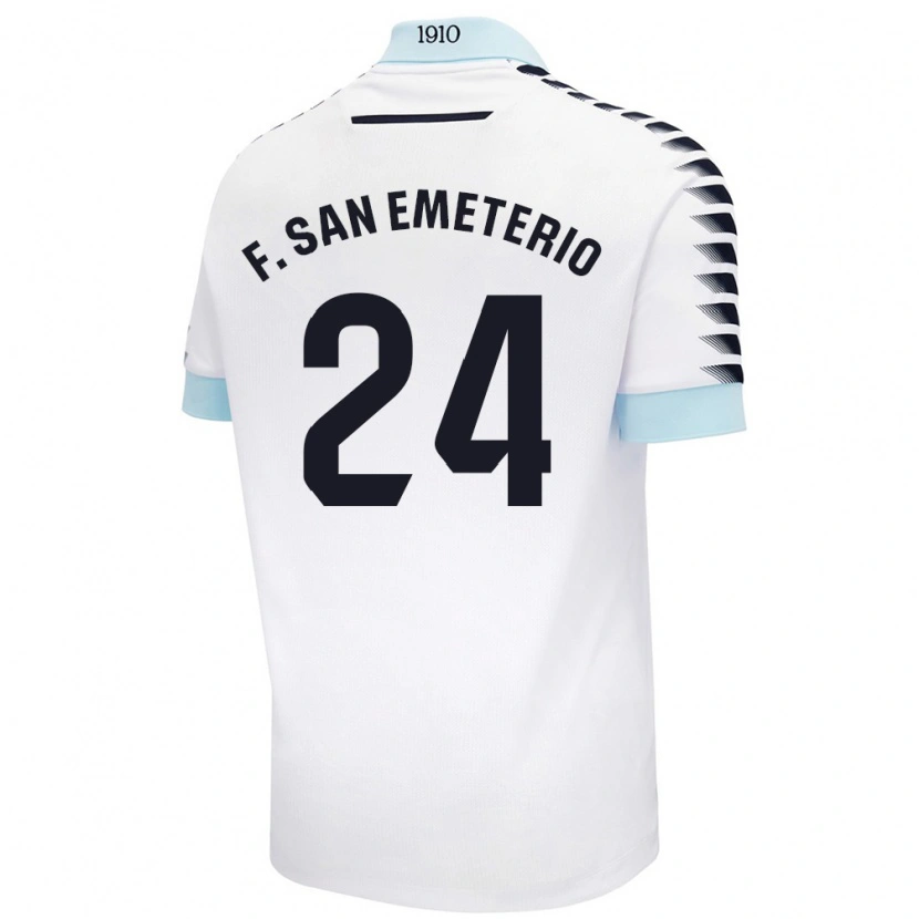 Danxen Mujer Camiseta Fede San Emeterio #24 Blanco Azul 2ª Equipación 2024/25 La Camisa México