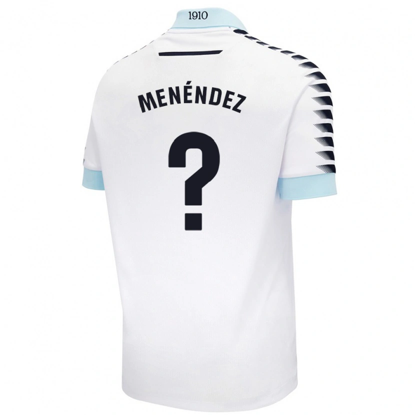 Danxen Mujer Camiseta Jaime Menéndez #0 Blanco Azul 2ª Equipación 2024/25 La Camisa México