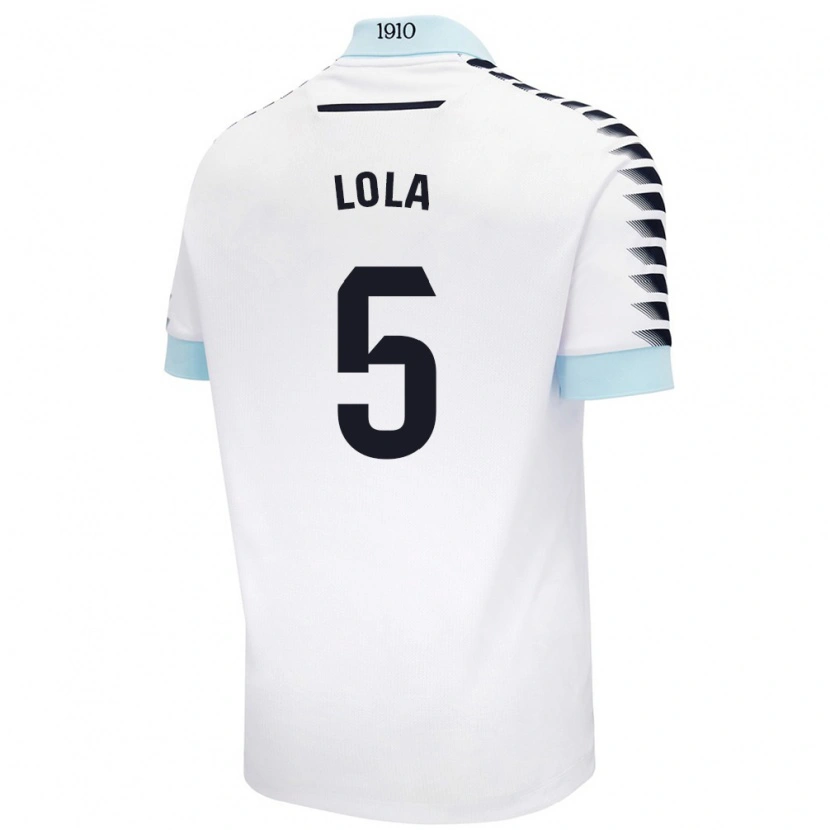 Danxen Mujer Camiseta María Dolores Morón Cebada #5 Blanco Azul 2ª Equipación 2024/25 La Camisa México