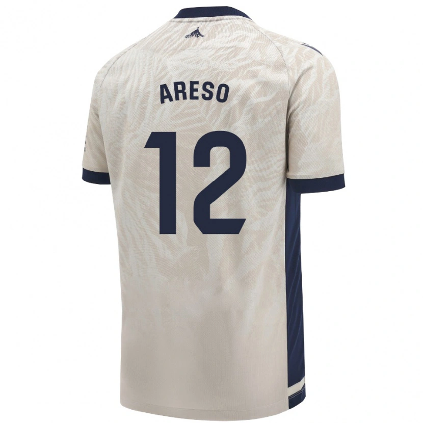 Danxen Mujer Camiseta Jesús Areso #12 Gris Claro 2ª Equipación 2024/25 La Camisa México
