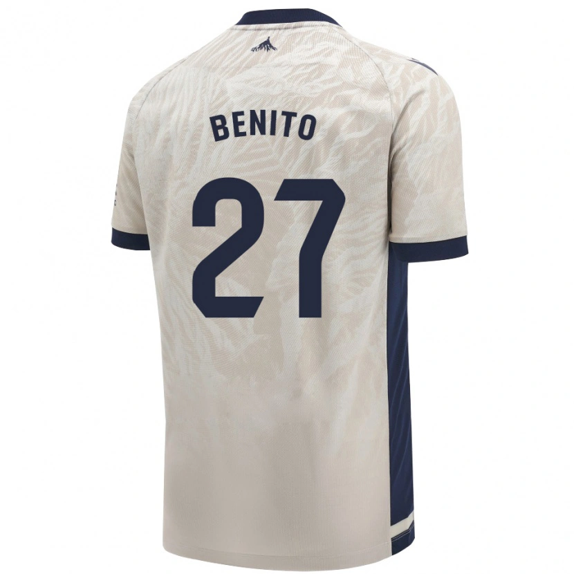 Danxen Mujer Camiseta Iker Benito #27 Gris Claro 2ª Equipación 2024/25 La Camisa México
