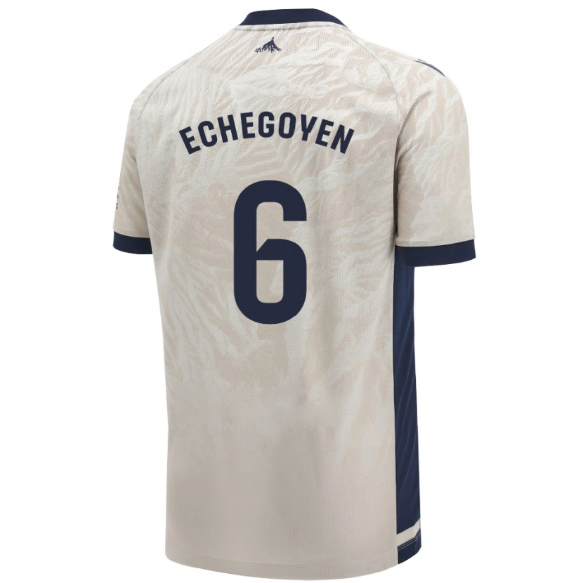 Danxen Mujer Camiseta Mauro Echegoyen #6 Gris Claro 2ª Equipación 2024/25 La Camisa México